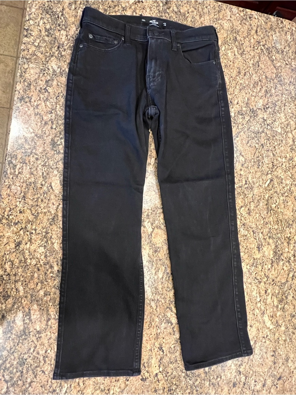 Hollister Men's Black Straight Jeans